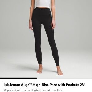 Lululemon Align High-Rise Pant with Pockets 28"